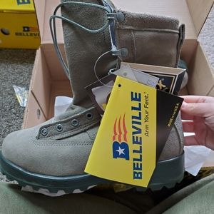 Sage green winter steel toe boots